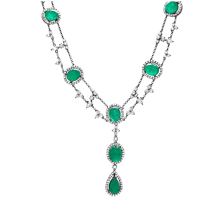 2014, diamond and jewelry gallery, pic, emerald double drape necklace, approved